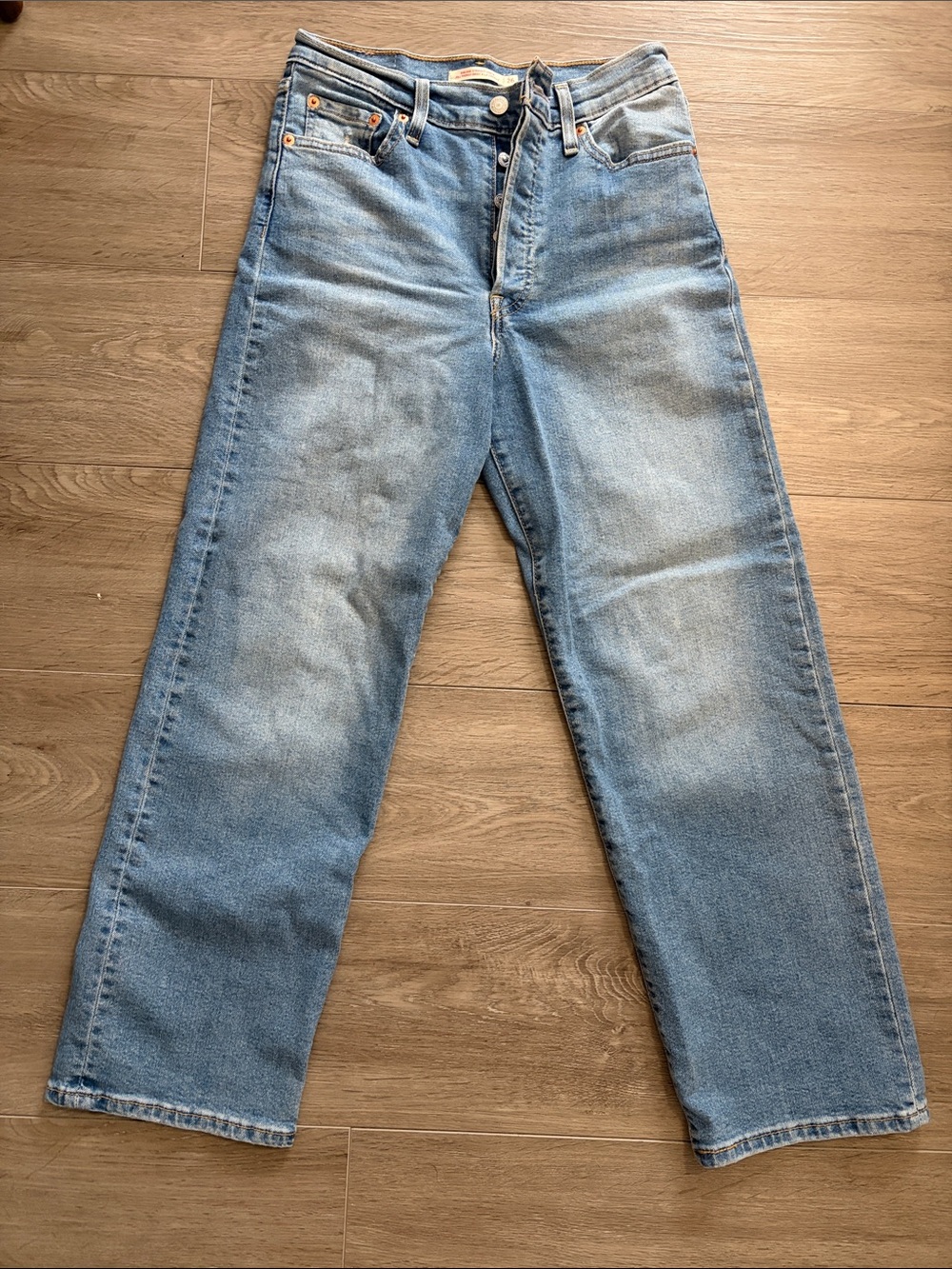 Levi's Light Blue High-Rise Cropped Jeans